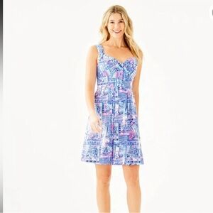 Lilly Pulitzer Cyndi Dress Whisper Blue Size 12